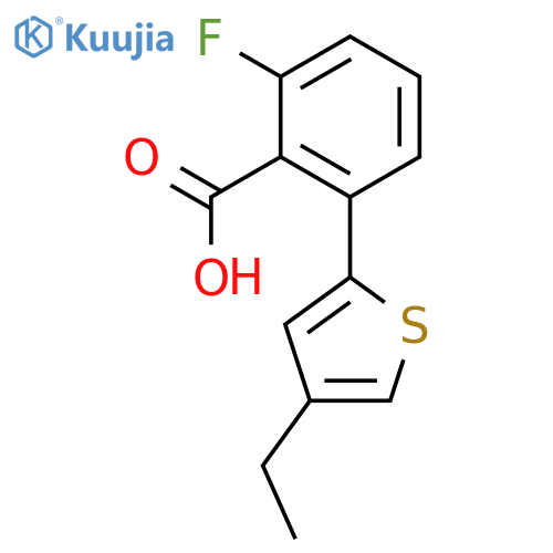 2-(4-Ethylthiophenyl)-6-fluorobenzoic acid structure