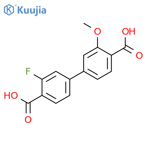 4-(4-Carboxy-3-fluorophenyl)-2-methoxybenzoic acid structure