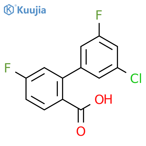 2-(3-Chloro-5-fluorophenyl)-4-fluorobenzoic acid structure