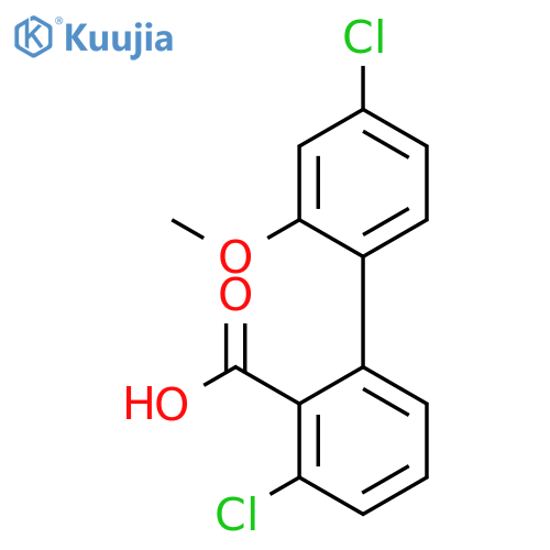 6-Chloro-2-(4-chloro-2-methoxyphenyl)benzoic acid structure