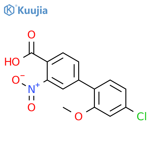 4-(4-Chloro-2-methoxyphenyl)-2-nitrobenzoic acid structure