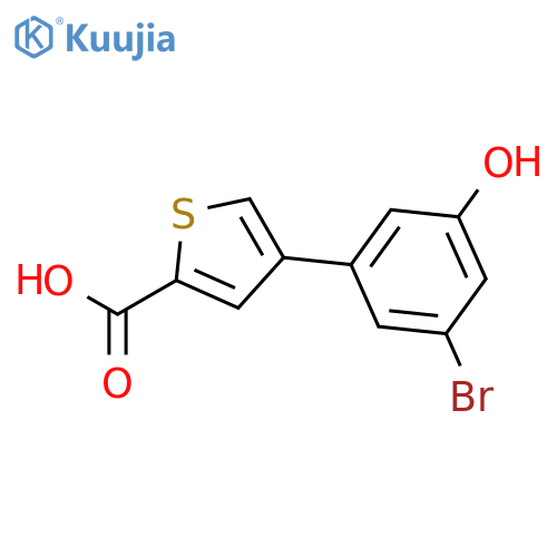 4-(3-Bromo-5-hydroxyphenyl)thiophene-2-carboxylic acid structure