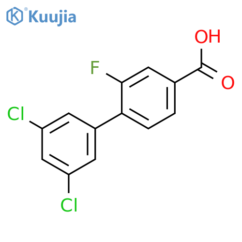 4-(3,5-Dichlorophenyl)-3-fluorobenzoic acid structure