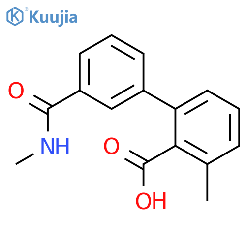 6-Methyl-2-[3-(N-methylaminocarbonyl)phenyl]benzoic acid structure