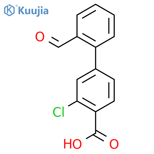 2-Chloro-4-(2-formylphenyl)benzoic Acid structure