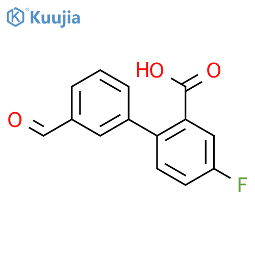 5-Fluoro-2-(3-formylphenyl)benzoic acid structure