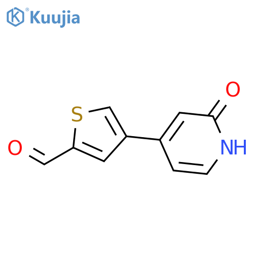 4-(2-Formylthiophen-4-YL)-2-hydroxypyridine structure