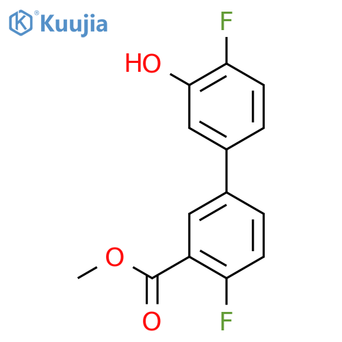 Methyl 2-fluoro-5-(4-fluoro-3-hydroxyphenyl)benzoate structure