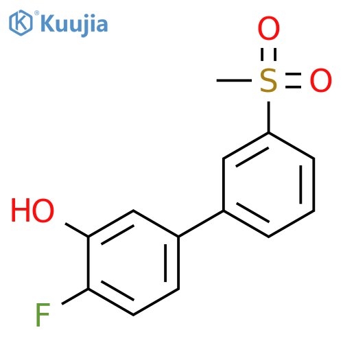 2-Fluoro-5-(3-methylsulfonylphenyl)phenol structure