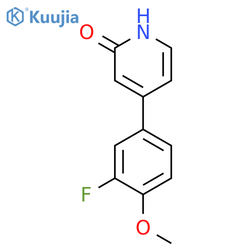 4-(3-Fluoro-4-methoxyphenyl)-2-hydroxypyridine structure