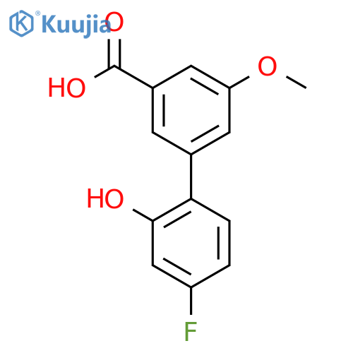 3-(4-Fluoro-2-hydroxyphenyl)-5-methoxybenzoic acid structure