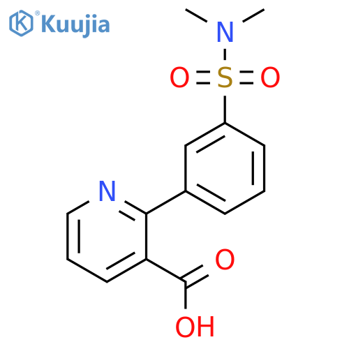 2-[3-(Dimethylsulfamoyl)phenyl]pyridine-3-carboxylic acid structure