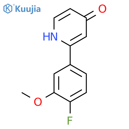 2-(4-Fluoro-3-methoxyphenyl)-4-hydroxypyridine structure
