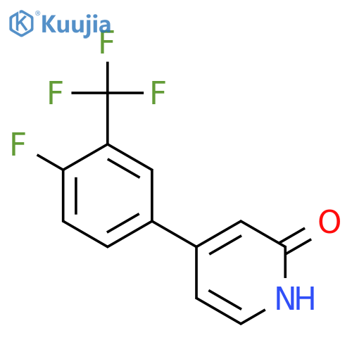 4-(4-Fluoro-3-trifluoromethylphenyl)-2-hydroxypyridine structure