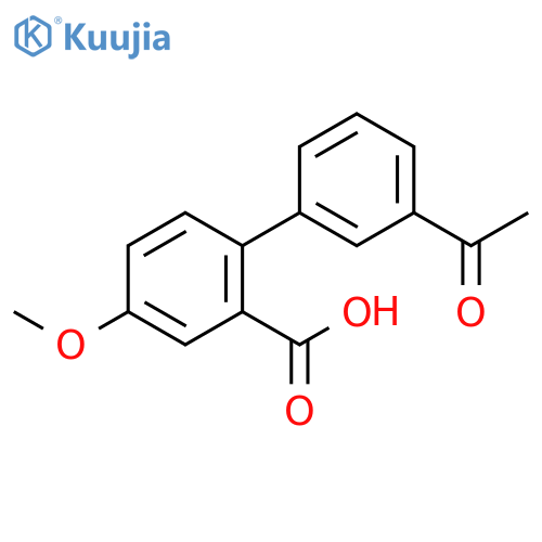 2-(3-acetylphenyl)-5-methoxybenzoic Acid structure