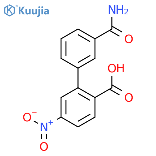 2-(3-carbamoylphenyl)-4-nitrobenzoic Acid structure