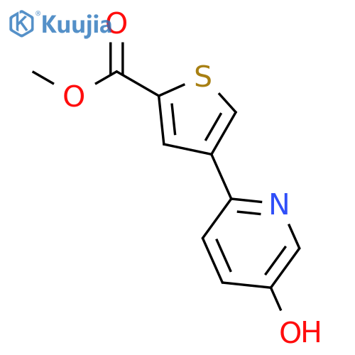 Methyl 4-(5-hydroxypyridin-2-yl)thiophene-2-carboxylate structure
