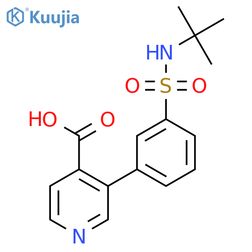 3-(3-t-Butylsulfamoylphenyl)isonicotinic acid structure