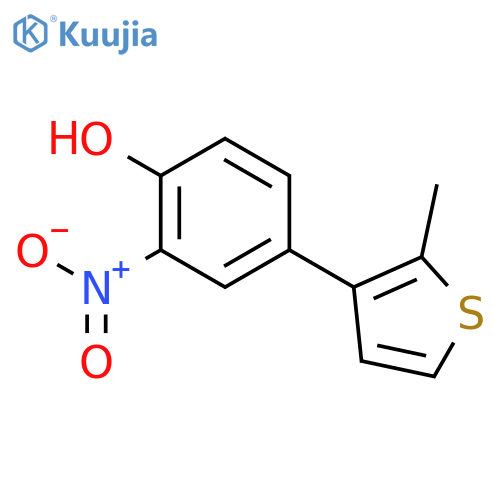 4-(2-Methylthiophenyl)-2-nitrophenol structure