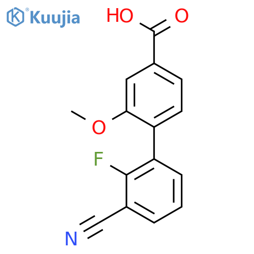 4-(3-Cyano-2-fluorophenyl)-3-methoxybenzoic acid structure
