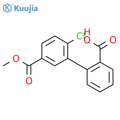 2-(2-chloro-5-methoxycarbonylphenyl)benzoic Acid structure