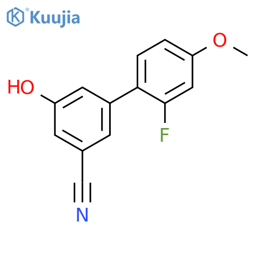3-Cyano-5-(2-fluoro-4-methoxyphenyl)phenol structure