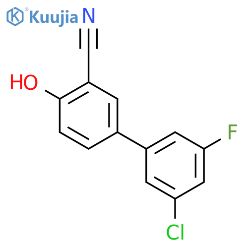 4-(3-Chloro-5-fluorophenyl)-2-cyanophenol structure