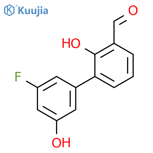 6-(3-Fluoro-5-hydroxyphenyl)-2-formylphenol structure