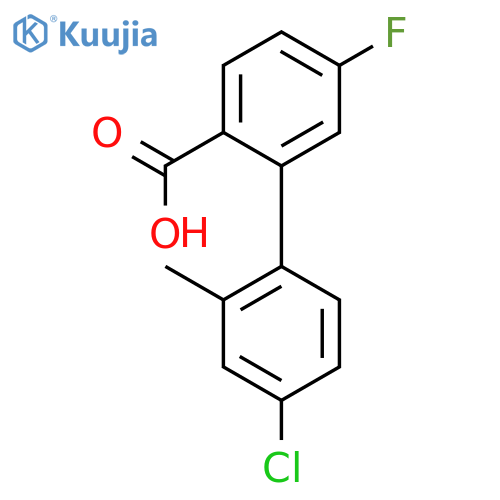 2-(4-Chloro-2-methylphenyl)-4-fluorobenzoic acid structure