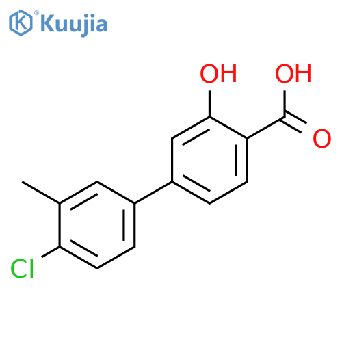 4-(4-Chloro-3-methylphenyl)-2-hydroxybenzoic acid structure