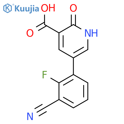 5-(3-Cyano-2-fluorophenyl)-2-hydroxynicotinic acid structure