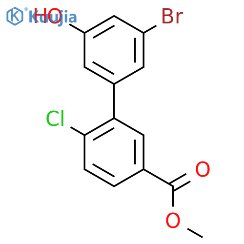3-Bromo-5-(2-chloro-5-methoxycarbonylphenyl)phenol structure