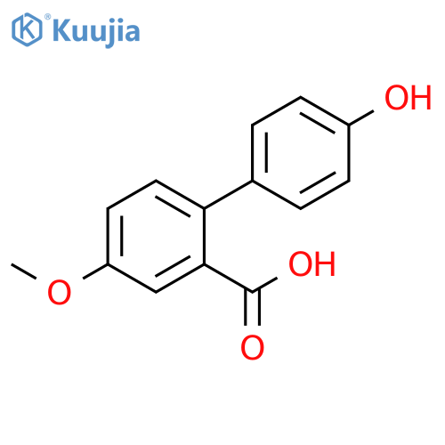 2-(4-Hydroxyphenyl)-5-methoxybenzoic acid structure
