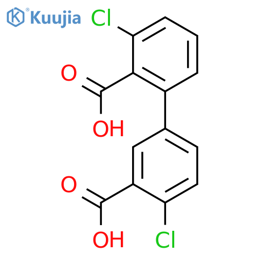 2-(3-Carboxy-4-chlorophenyl)-6-chlorobenzoic acid structure