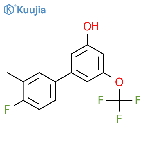5-(4-Fluoro-3-methylphenyl)-3-trifluoromethoxyphenol structure