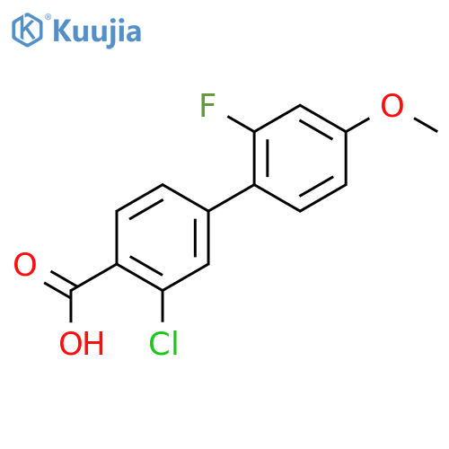 2-chloro-4-(2-fluoro-4-methoxyphenyl)benzoic Acid structure