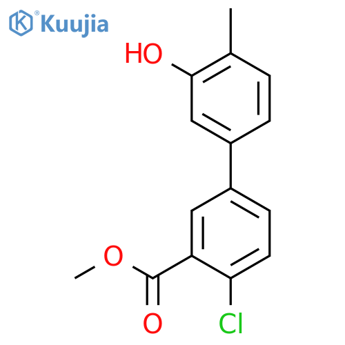 5-(4-Chloro-3-methoxycarbonylphenyl)-2-methylphenol structure
