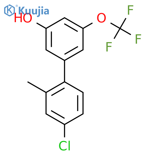 5-(4-Chloro-2-methylphenyl)-3-trifluoromethoxyphenol structure
