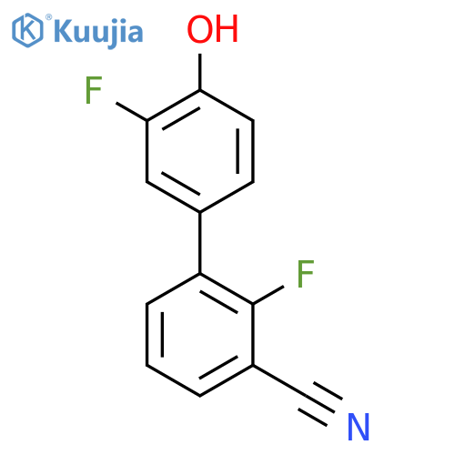 4-(3-Cyano-2-fluorophenyl)-2-fluorophenol structure