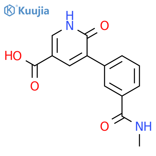 6-Hydroxy-5-[3-(N-methylaminocarbonyl)phenyl]nicotinic acid structure