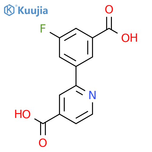 2-(3-Carboxy-5-fluorophenyl)isonicotinic acid structure