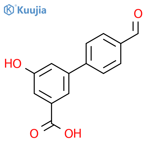3-(4-Formylphenyl)-5-hydroxybenzoic acid structure