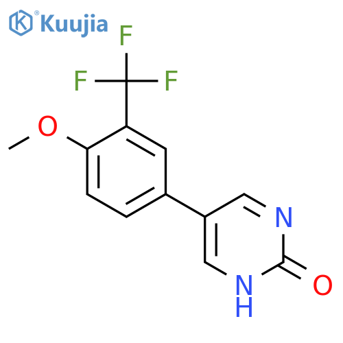 2-Hydroxy-5-(4-methoxy-3-trifluoromethylphenyl)pyrimidine structure