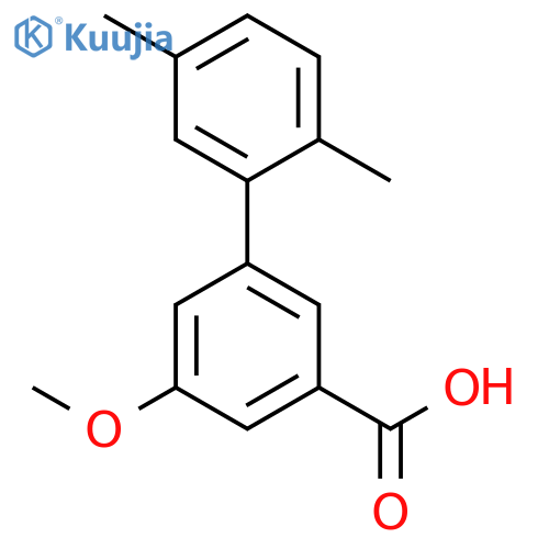 3-(2,5-Dimethylphenyl)-5-methoxybenzoic acid structure
