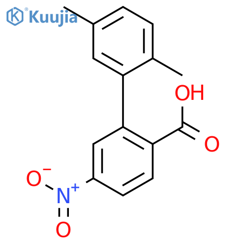 2-(2,5-Dimethylphenyl)-4-nitrobenzoic acid structure