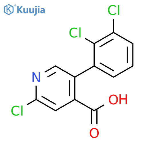 2-Chloro-5-(2,3-dichlorophenyl)isonicotinic acid structure