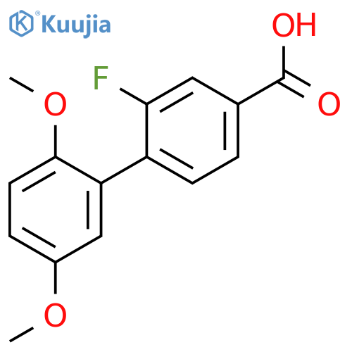 4-(2,5-Dimethoxyphenyl)-3-fluorobenzoic acid structure