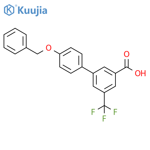 [1,1'-Biphenyl]-3-carboxylic acid, 4'-(phenylmethoxy)-5-(trifluoromethyl)- structure