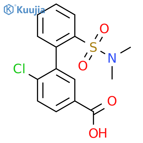 4-Chloro-3-[2-(dimethylsulfamoyl)phenyl]benzoic acid structure