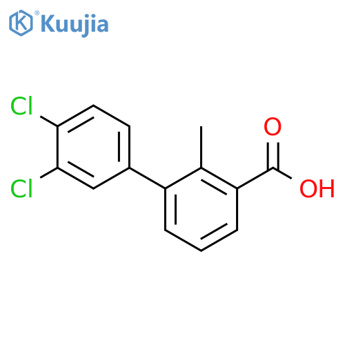 [1,1'-Biphenyl]-3-carboxylic acid, 3',4'-dichloro-2-methyl- structure